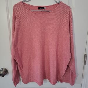 BDG Red & White Striped Long Sleeve Top